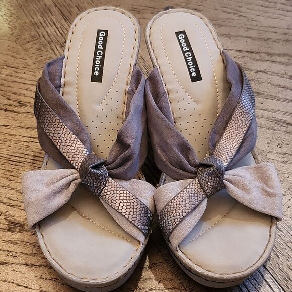 Silver wedges size 7 or 38 New only tried on - Picture 2 of 6